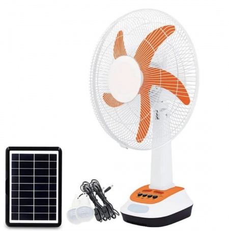 Rechargeable AC/DC Fan with Solar Panel - One Deal A Day - Tech Bar Investments